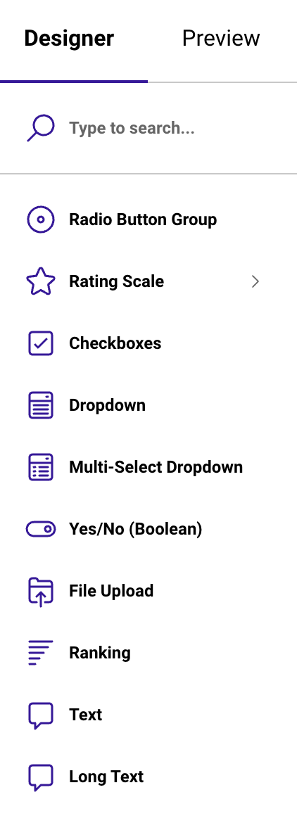 Survey Question Types Overview