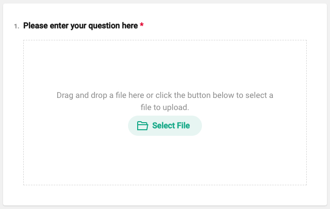 File Upload Question Example