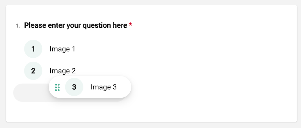 Ranking Question Example