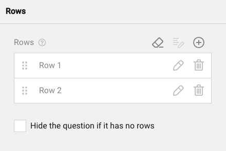 Multi-Select Matrix Settings