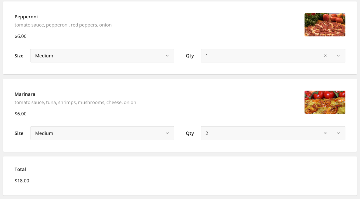 Expression Question Example - Pizza Calculator
