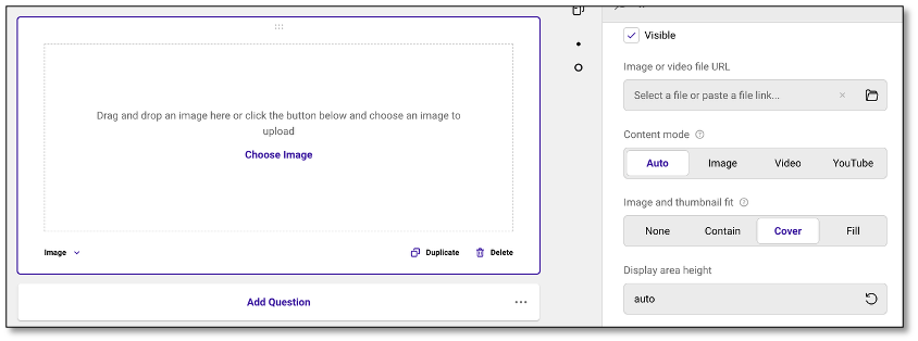 Checkbox question type selection