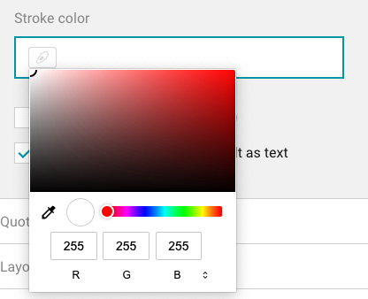 Signature Stroke Color Settings