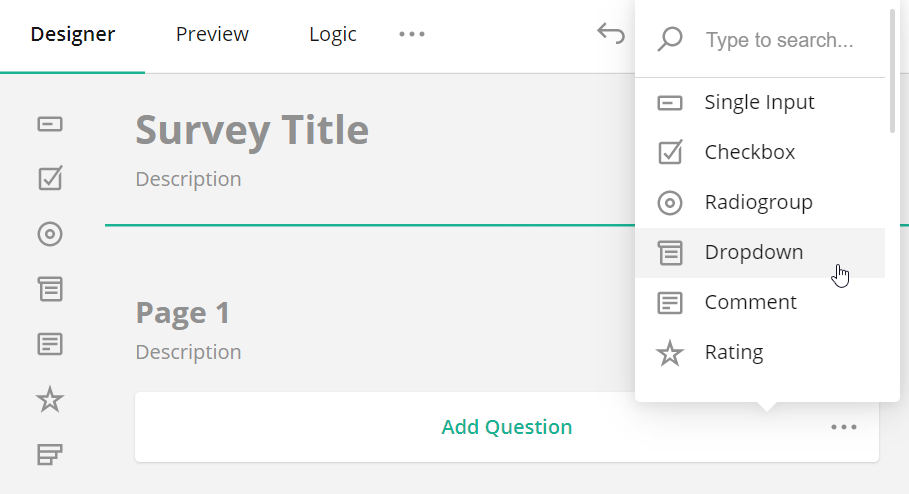 Add Question Button