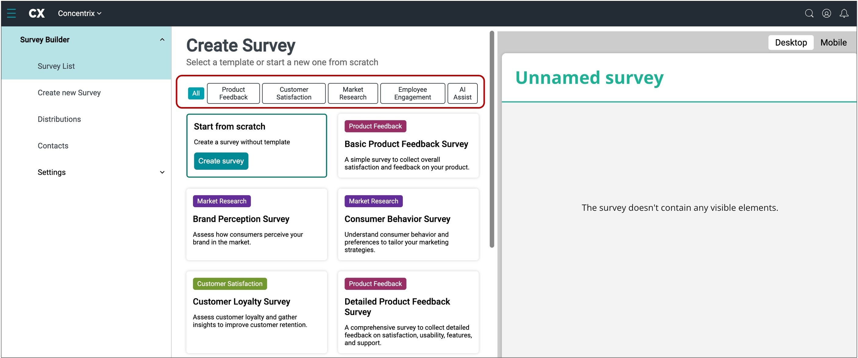 Creating Survey