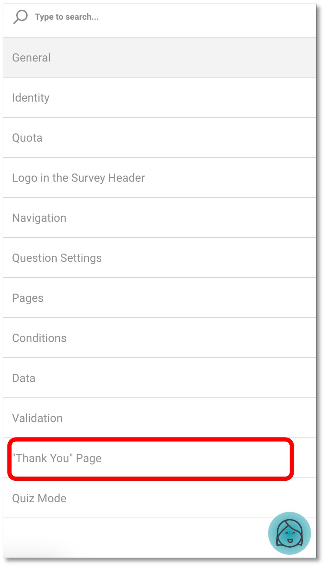 Thank You page settings