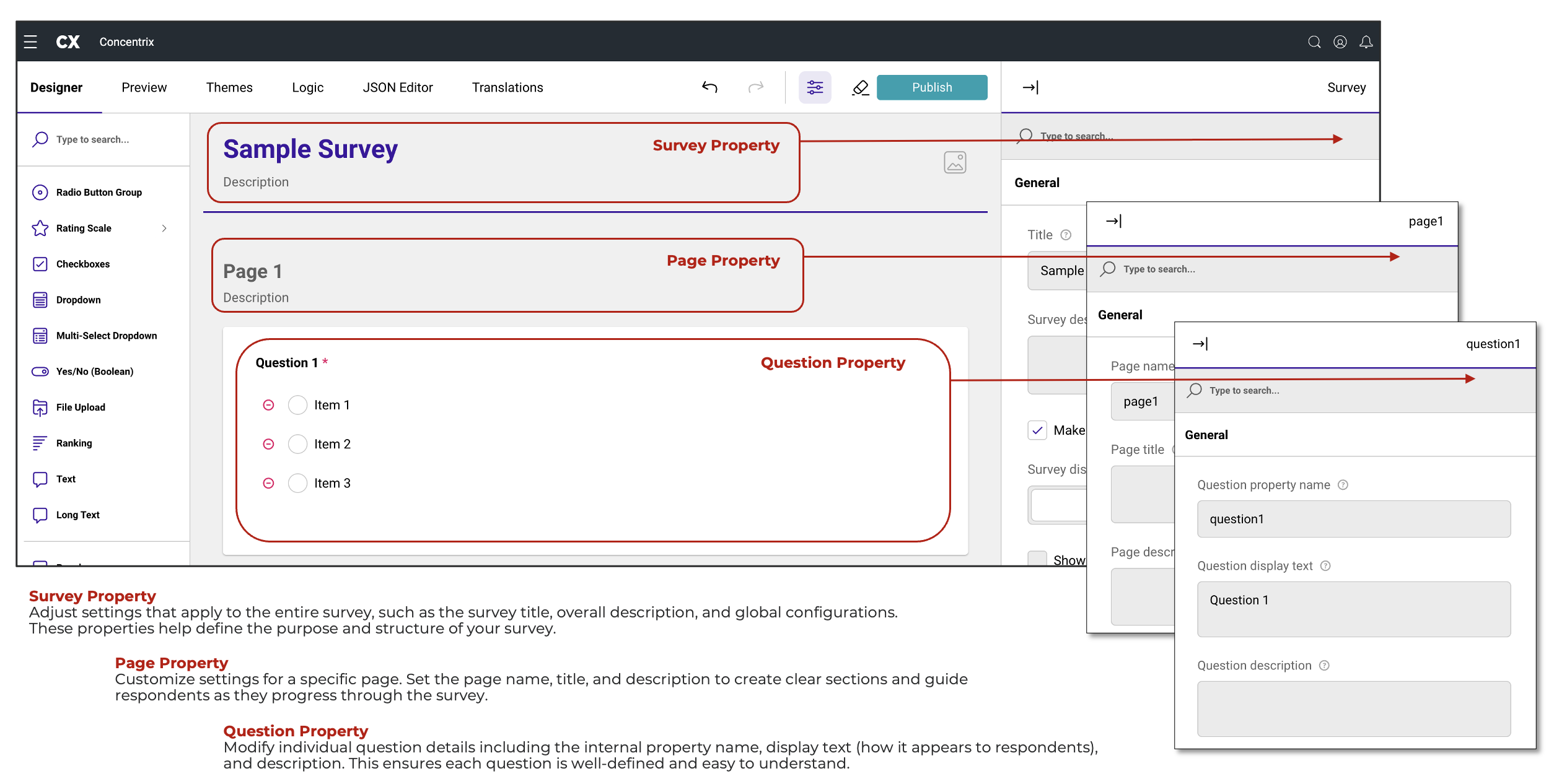 DIY Survey Builder Panels