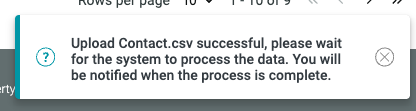 Upload confirmation