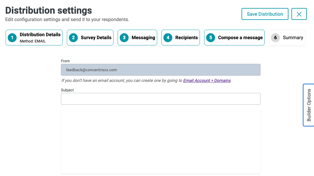 Compose Message tab