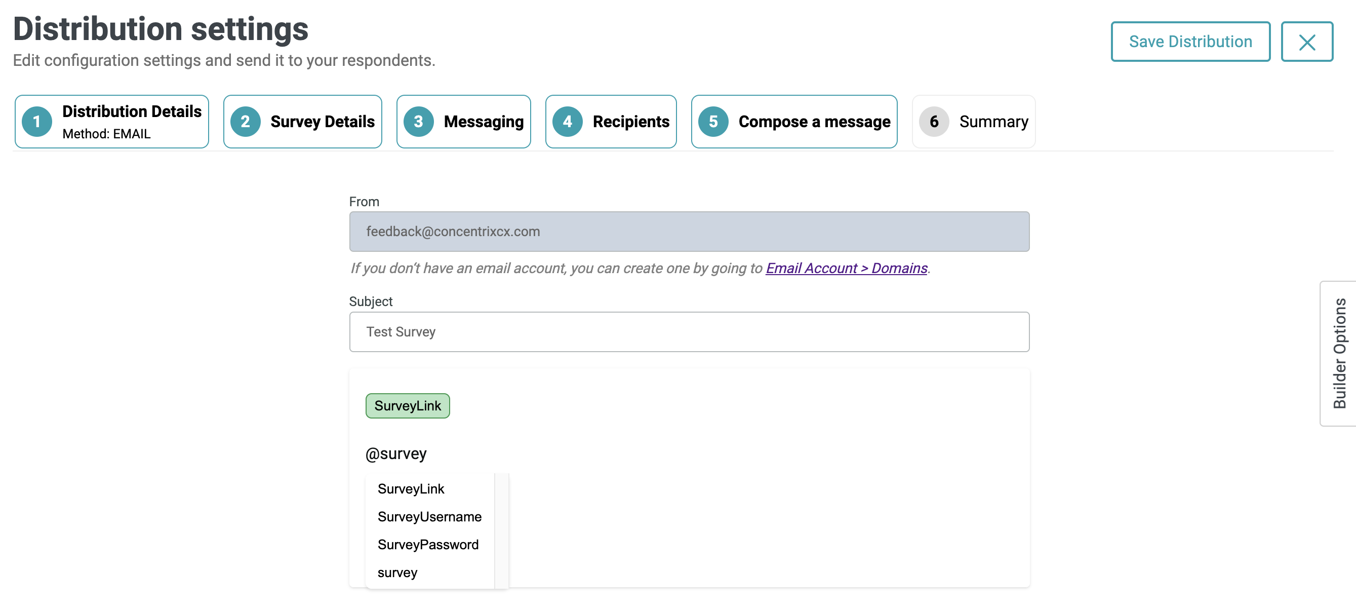 Message composition interface