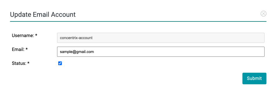 Email Account editing
