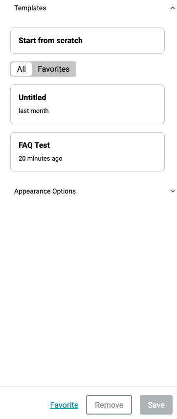 FAQ template options