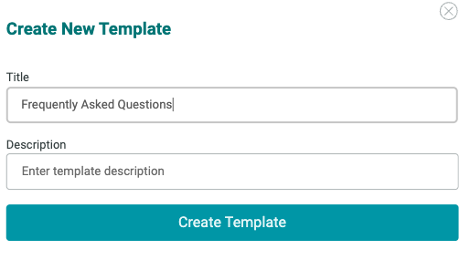 FAQ create template