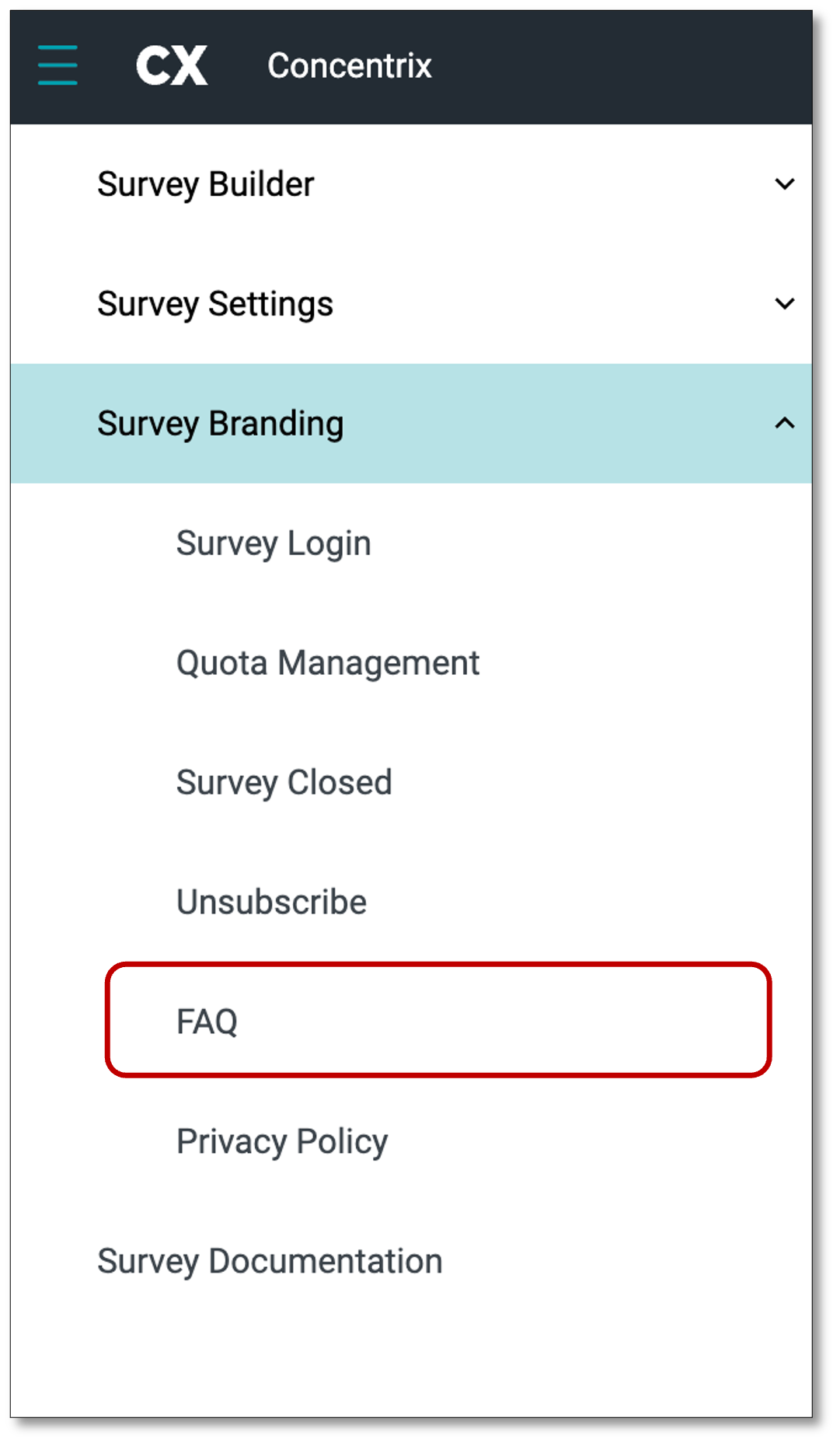 Survey Administration and Settings