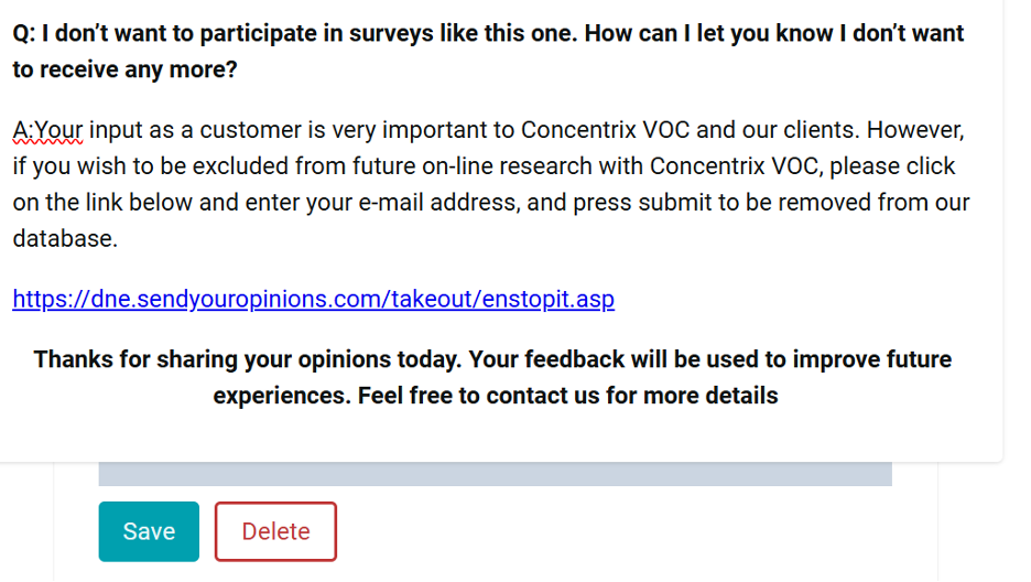 Survey Administration and Settings