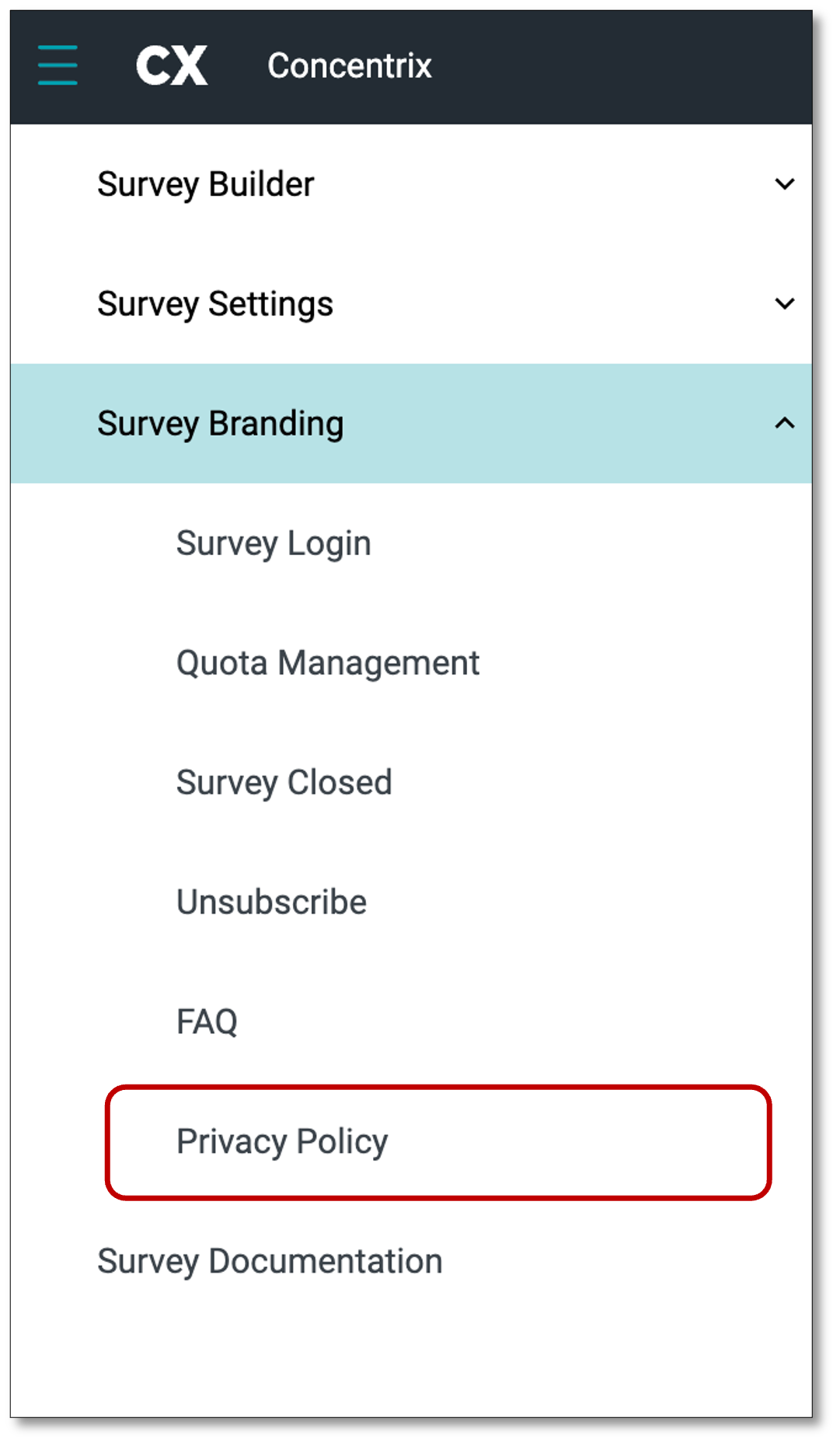 Survey Administration and Settings