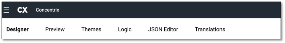 DIY Survey modules interface showing Designer, Preview, Themes, and Translations tabs