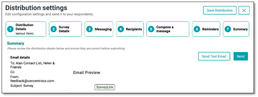Survey archive settings for long-term data storage