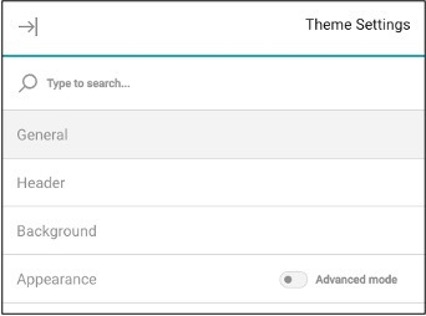 Themes module interface for customizing survey appearance and colors