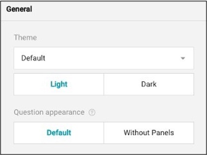 Theme Settings panel showing General, Header, Background, and Appearance options