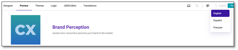 Multi-language survey distribution with targeted messaging