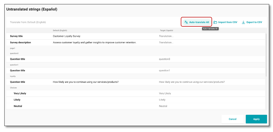 Multi-language survey completion with language tracking