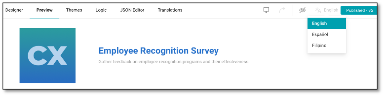 Multi-language distribution setup with separate contact lists