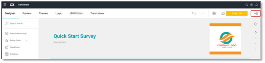 Corner radius setting controlling roundness of rectangular elements
