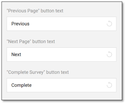 Navigation button positioning settings with visibility controls