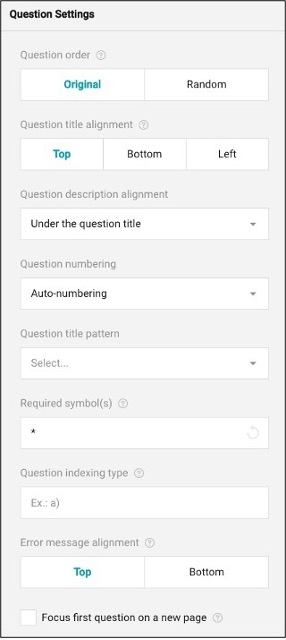 Table of Contents option for survey navigation assistance