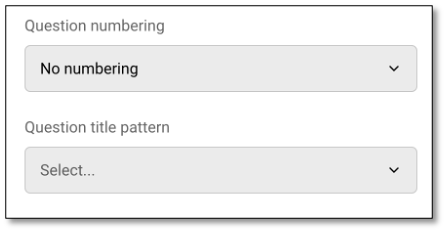 Question Settings showing question order and alignment options