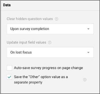 Run Expression builder for creating conditional survey behavior