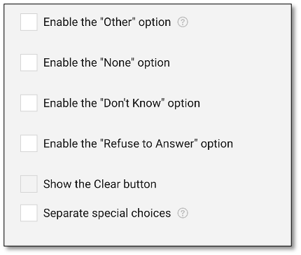 Choice editing interface with Value and Text field management