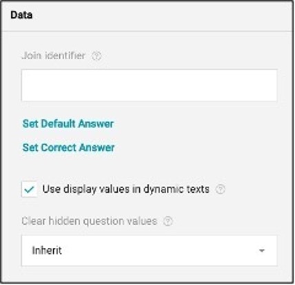 Layout tab showing question display and alignment customization