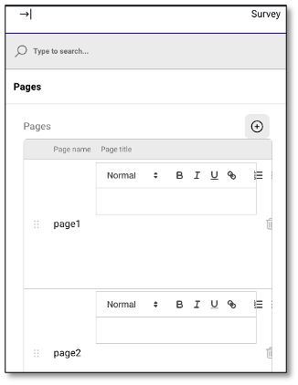 Question properties panel showing Required option and Duplicate icon