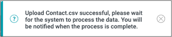 Contact Group creation with column header mapping and validation