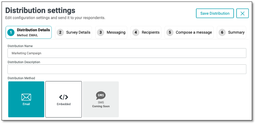 Response monitoring dashboard with real-time completion data