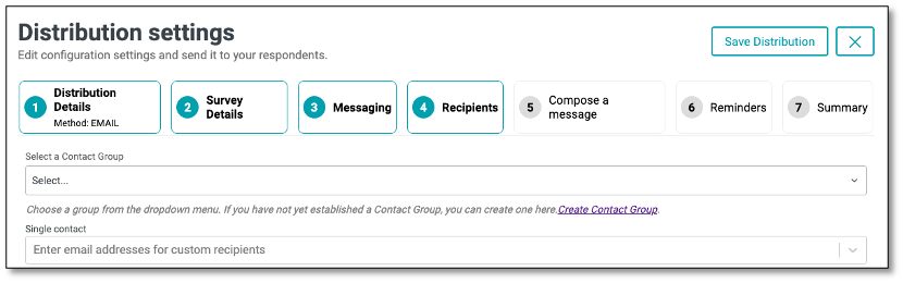 Results dashboard showing survey completion rates and insights