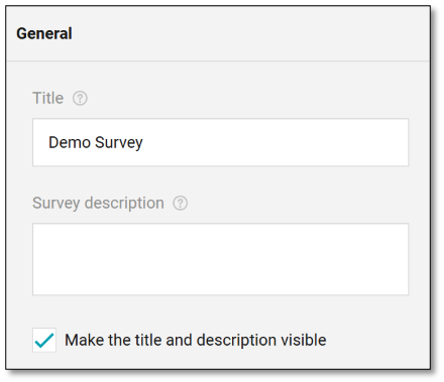 Survey Creation and Distribution