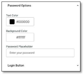 Login form styling options