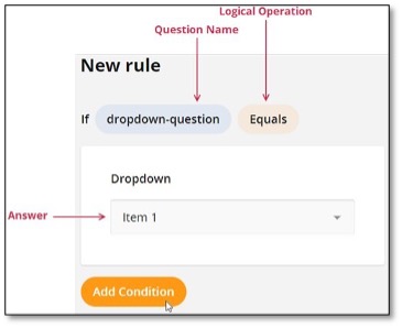 Add New Rule button in Logic module