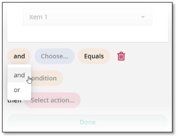 Add Condition button with AND/OR operators