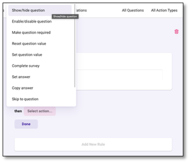 Logic rule expression builder