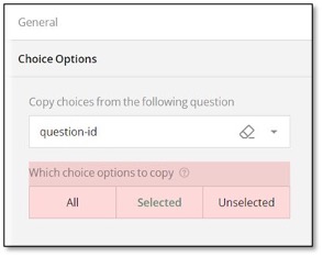 Carry Forward choice options configuration