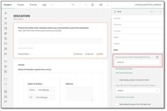 ValueName property configuration panel