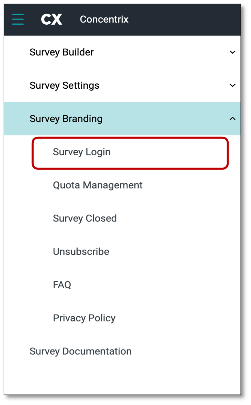Survey Login