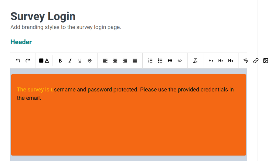 Survey Login