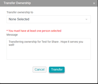 Transfer Ownership